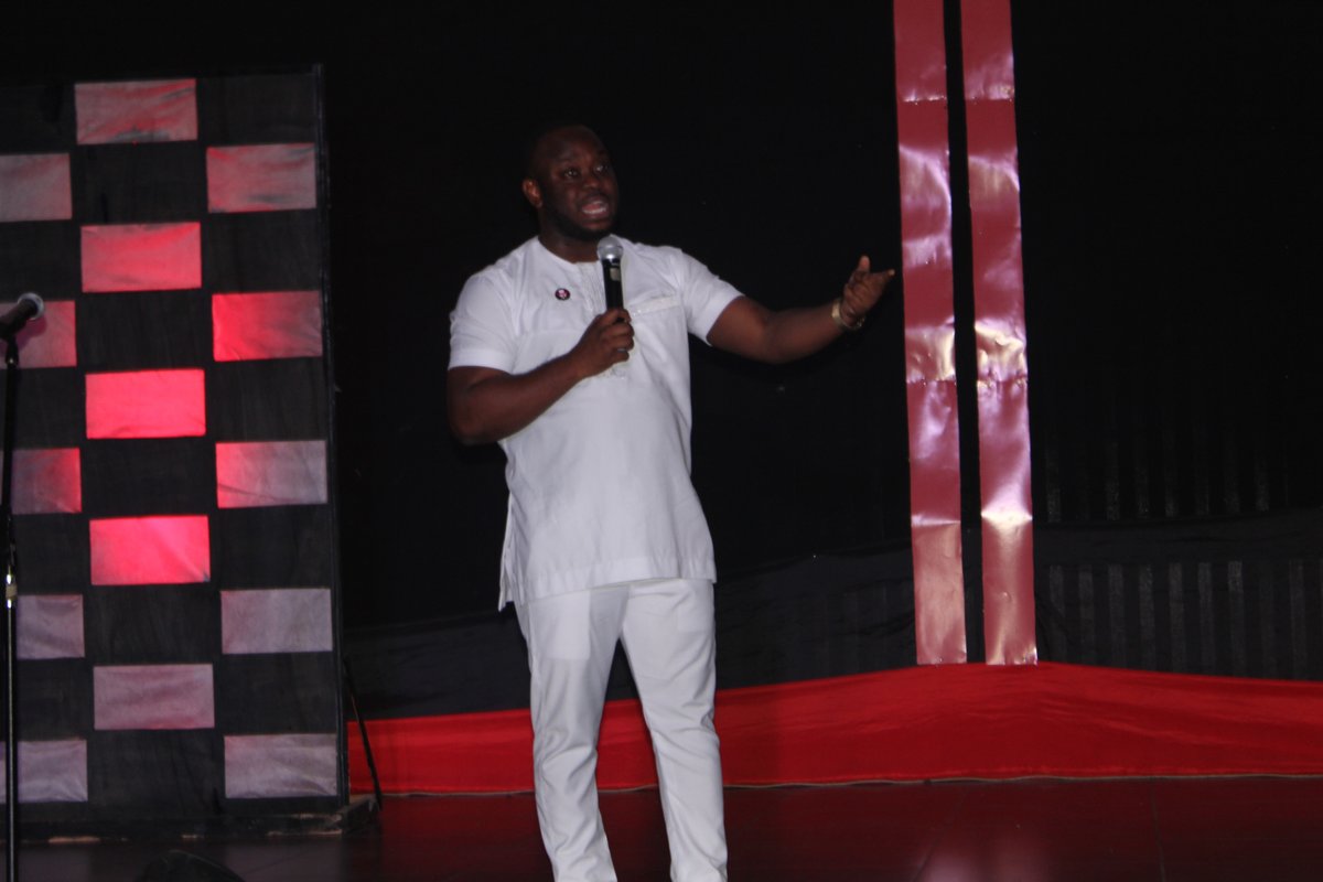 Kwame Opoku speaking on the future of technology at  a Tedx event