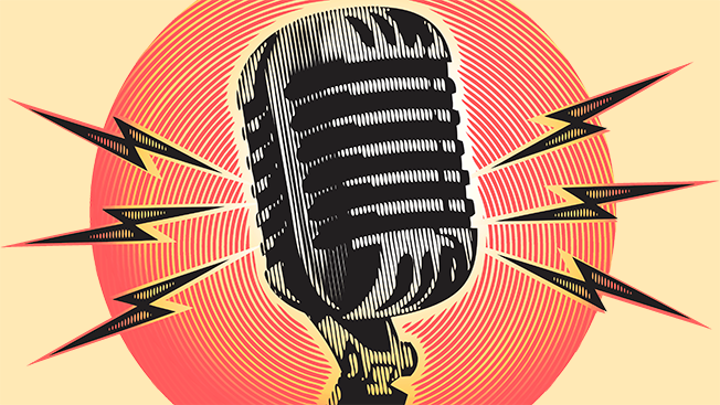 Podcast microphone art