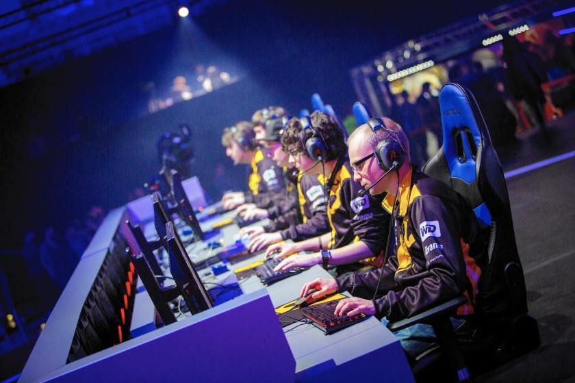 A video-game tournament team competes in the game “Heroes of the Storm” at a European Championship hosted by Activision Blizzard and ESL at O2 Arena in Prague this month.