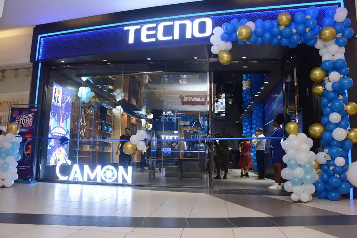 Entrance of a Tecno retail store