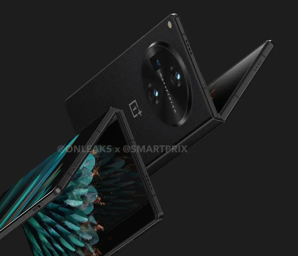 Renders of OnePlus' folding phone, the OnePlus Open
